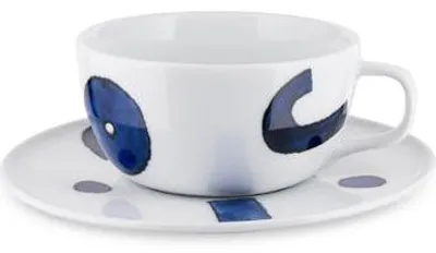 Image de Alessi Yunokiware,Teacup+Saucer Vorteilset 4 Stück (Art.-Nr. NF08/78S, EAN 8003299484874)