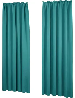 Immagine prodotto di Tende oscuranti con passacorda a pieghe, tenda termica per protezione dal freddo, 260x140 cm, turchese, set da 2