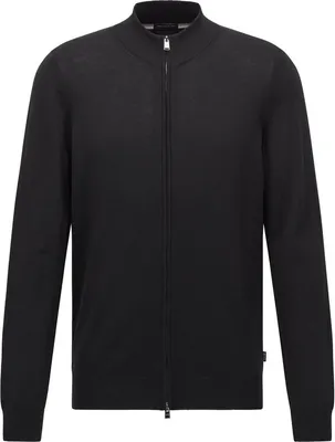 Produktbild von Boss Black Balanso Weste einfarbig schwarz normale Passform Schurwolle