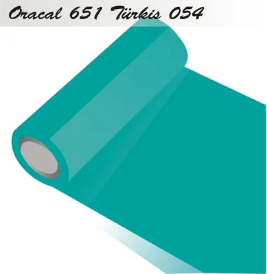 Produktbild von Oracal 631 - Orafol matt - Plotterfolie - für Küchenschränke und Dekoration Folie 10m (Laufmeter) Rolle - 50 cm Folienhöhe - 54-türkis + GRATIS ein Schmetterlingsset W400 von Indigos UG