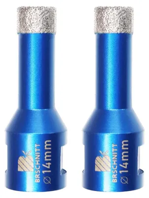 Obrázek produktu pro Diamantové vrtáky 14 mm, závit M14, 2 kusy, pro úhlové brusky