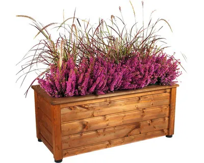 Produktbild von Pflanzkübel Tatran Holz 88 x 42 x 40 cm kastanie inkl. Pflanzeinsatz