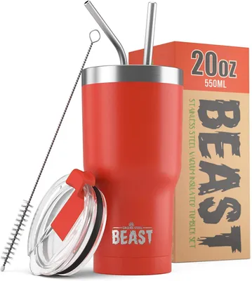 Imagen del producto de Vaso térmico de 20 oz - Diseño de mariquita (Rood)