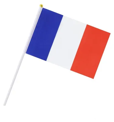 Frankreich-Fahnen 15er-Pack, 14x21 cm, wetterfest, Doppelnaht