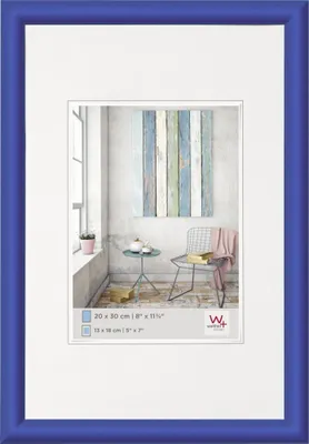 Produktbild von Walther Design KP520M, Einzelbilderrahmen, Kunststoff, Blau, Wand, 10 x 15 cm, Rechteckig