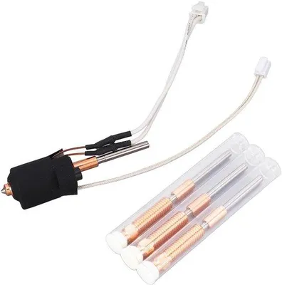 Immagine prodotto di Kit hotend ceramico con ugello integrato - 60W - ugello da 0,4/0,6/0,8 mm - per filamento da 1,75 mm - prestazioni termiche migliorate - hotend per stampa 3D