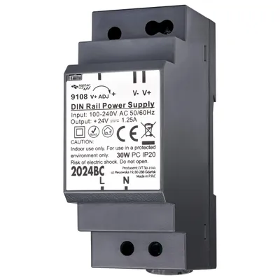 Obrázek produktu pro Napájecí zdroj MasterLED pro LED diody, DIN lišta, 24 V, 30 W, 1,25 A, IP20