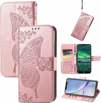 Produktbild von König Design Hülle kompatibel mit ZTE Blade A51 Kunstleder Handyhülle - Handy Case Rose Gold
