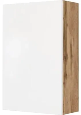 Produktbild von Held Möbel Hängeschrank Nizza 40 cm x 64 cm x 20 cm Frontfarbe weiß matt Korpus wotan eiche 566.3181