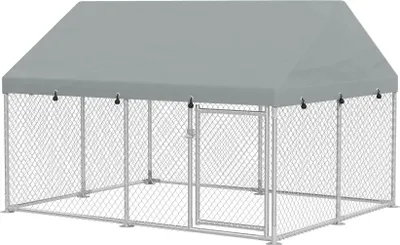 Produktbild von LARS360 Hühnerstall 2.5x2x1.65m rechteckig – verzinktes Freilaufgehege mit 420D Oxford-Dach & abschließbarer Tür für Hühner, Enten, Kleintiere
