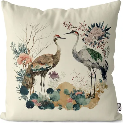 Produktbild von VOID Kranich Asien Vogel See Kissenbezug Kissenhülle Polyester Dekoration Outdoor Dekokissen