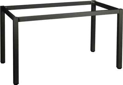 Image de Structure métallique avec pied carré, NY-A057/K, section du pied 5x5 cm, dimensions 156x76x72,5 cm, noir