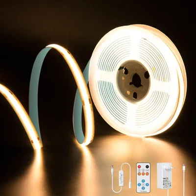 COB LED Strip 2700K 5M 2400 LEDs dimmbar 24V mit Fernbedienung