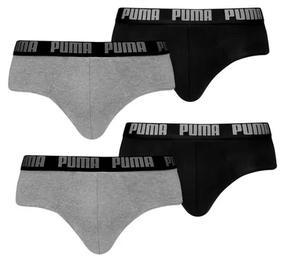 Produktbild von PUMA Herren Briefs 4er Pack aus Baumwollmischgewebe mit elastischem Webgummibund