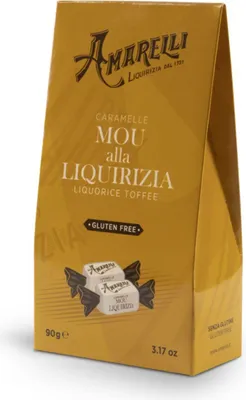 Produktbild von Amarelli Mou alla Liquirizia, Lakritz Toffee, 90 g, Amarelli Italien