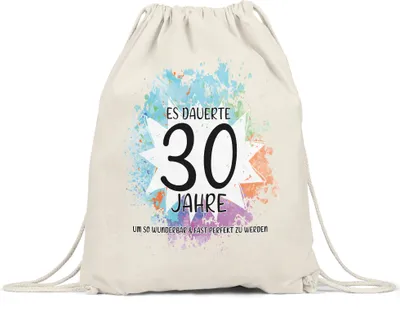 Produktbild von Es Dauerte 30 Jahre Um So Wunderbar Zu Werden Turnbeutel Gymsack  Geburtstagsgeschenk 30 Jahre Alt Humor