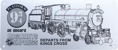 Produktbild von Harry Potter Blechschild Hogwarts Express Schematic