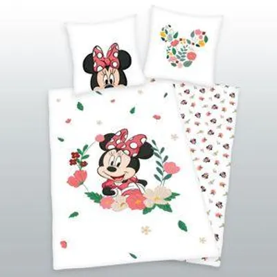 Produktbild von 2 tlg Mädchen Bettwäsche Baumwolle 135x200 cm Minnie Maus 46784-86