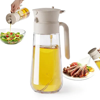 Ölsprüher 580ml Glas 2-in-1 Spender mit Filter