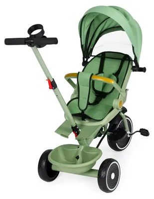 Produktbild von ECOTOYS WQL-066 Kinderdreirad mit Sitz, der sich um 360° drehen lässt, 2-in-1-Funktion, grün