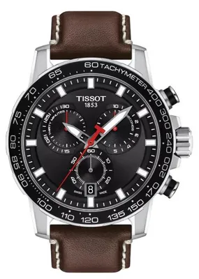 Produktbild von Tissot Supersport Chrono 45,5 mm Schweizer Quarz-Uhr mit schwarzem Zifferblatt