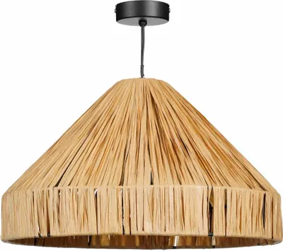 Productafbeelding van Mica Decorations Elisa Hanglamp - H24 x Ø40 cm - Raffia - Lichtbruin