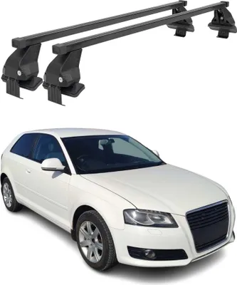 Image de Barres de toit transversales Menabo pour Audi A3 8PA Sportback 2005-2013 Noir