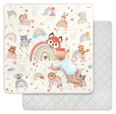 Zdjęcie produktu dla Dywan do zabawy 127x127 cm, antypoślizgowy, składany, dla dzieci