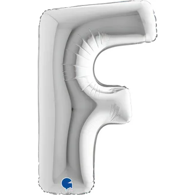 Produktbild von Riesenbuchstabe Folienballon 40"/102cm | Silber #F