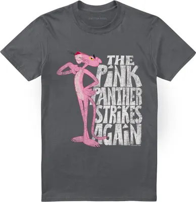 Produktbild von Pink Panther - "Strikes Again" T-Shirt für Herren/Damen Uni TV20619 (XXL) (Holzkohle)