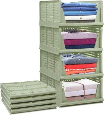 Produktbild von Famanu Aufbewahrungsboxen Set - Stapelbar und Faltbar, für Kleiderschränke