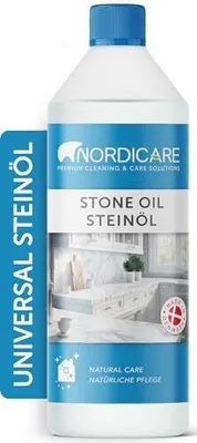 Produktbild von Nordicare Steinöl & Pflegemittel 1L für Naturstein I Universal Stein Öl Farbvertiefer für offenporigen Granit, Schiefer & anderen Stein I Schieferöl, Stein Reiniger