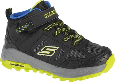 A single Skechers sneaker-boot for children, shown from a side-diagonal view against a white background.