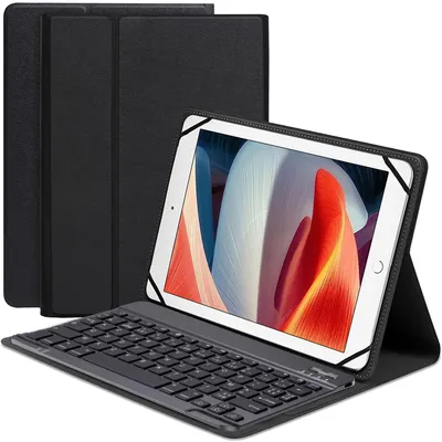 Image de Cazy Housse pour Tablette avec Clavier compatible avec Universal 9-11 inch - Étui Clavier Bluetooth AZERTY - Noir