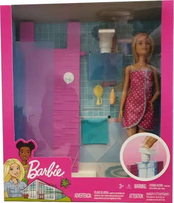 Produktbild von Barbie Deluxe-Set Möbel Dusche und Puppe