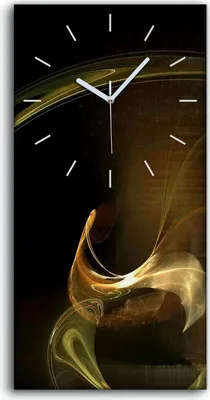 Produktbild von Dekor Leinwand Uhr Wandbilder Kunstdruck 30x60 abstrakte fraktales Kunst - weiße Hände