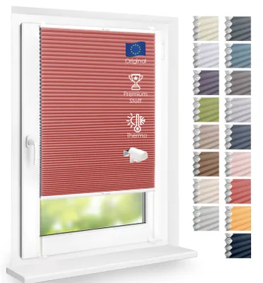 Produktbild von Thermo Wabenplissee Hitzeschutz, ohne Bohren, Altrosa, 110x100