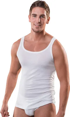 Produktbild von HERMKO 3000 Herren Tank Top 100% Baumwolle in Feinripp, Unterhemd, Muskel Shirt  EU, Größe:D 4 = EU S, Farbe:weiß