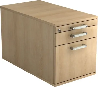 Produktbild von SIGNA TC20 CE - Rollcontainer Eiche mit Hängeregistratur Chromgriff Metall