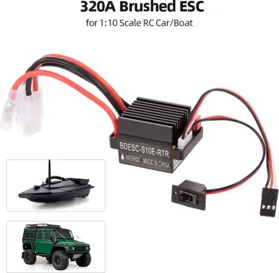 Produktbild von 320A 2-3S Brushed ESC Drehzahlregler mit 5V / 2A BEC fš¹r 1:10 RC Auto / Boot