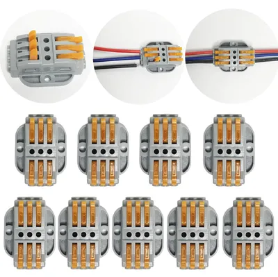 3-poliger Steckverbinder, 9 Stück, 0,08-4 mm², 32 A