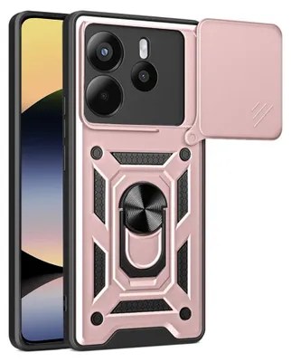 Obrázok produktu pre Techsuit CamShield Series puzdro pre Xiaomi Redmi Note 14 4G (164,84 x 78,15 x 8,16 mm) – ružovo-zlaté