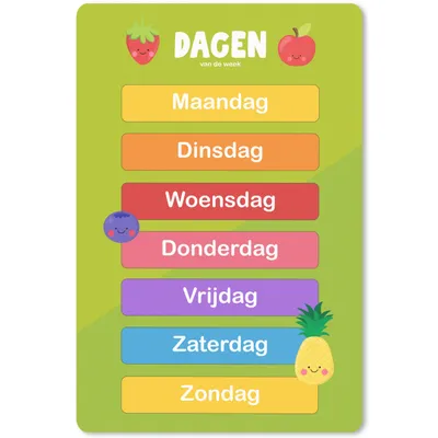 Produktbild von MuchoWow® Mauspad Mousepad Kinderzimmer - Woche - Pädagogisch - Mädchen - Jungen - Kinder - Kinder 40x60 cm - Mousepads - Maus Mat - Pad - Mausunterlage - Schreibtisch Accesoire
