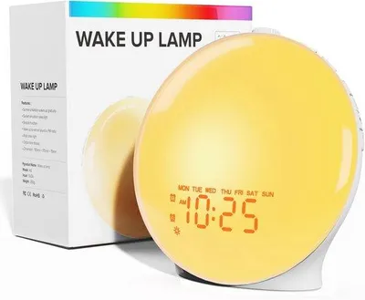 Productafbeelding van Lichtwekker met Bluetooth speaker en FM-radio – Dual alarm met zonsopgang simulatie