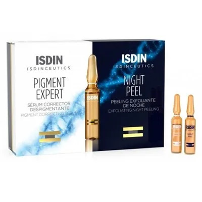 Zdjęcie produktu dla Isdin Serum do twarzy + Peeling zluszczajacy na noc, 20 ampulek