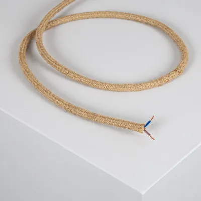 Produktbild von Elektrisches Textilkabel aus Naturhanf 1 m