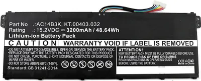 Obrázek produktu pro CoreParts MBXAC-BA0043, Baterie, Acer, Aspire ES15, Aspire ES1-572, Aspire ES1-572-31LD, Aspire ES1-572-56BP