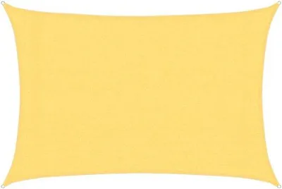 Obrázek produktu pro Stínicí plachta, obdélníková, 3 x 4 m, béžová, HDPE, 160 g/m², 90% ochrana proti UV záření, prodyšná, vodoodpudivá, sluneční plachta s popruhy pro zahradu, terasu a balkon