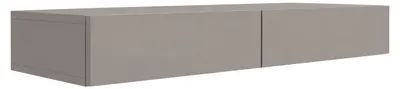 Productafbeelding van Wandkapstok met twee lades, gladde voorkant - Taupe, 100 x 39,6 x 16 cm