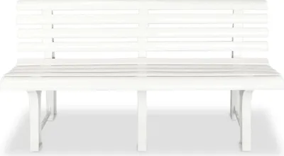 Obrázok produktu pre vidaXL Záhradná lavička 145,5 cm plastová biela